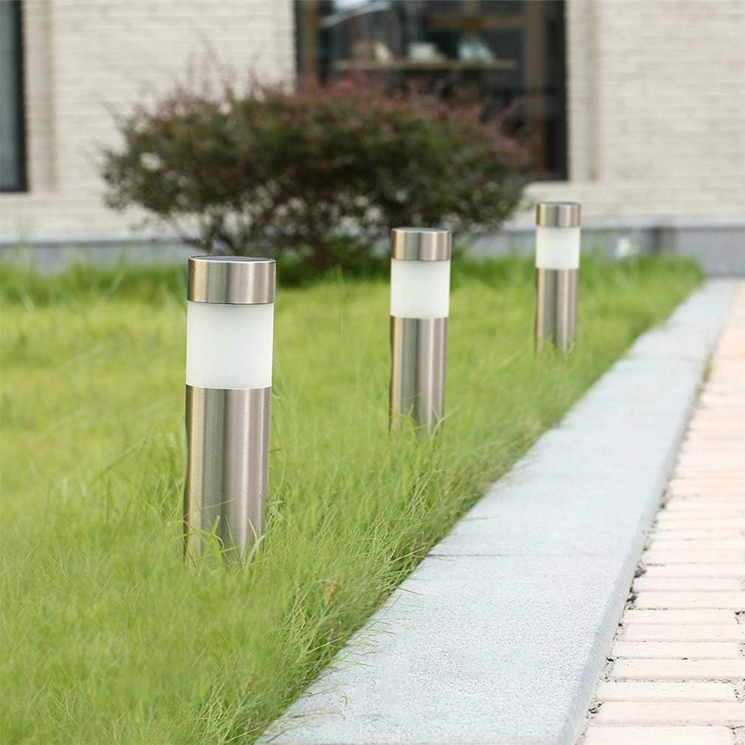 SUNWIND Solar Bollard Lights Outdoor (6 Pack), detail view